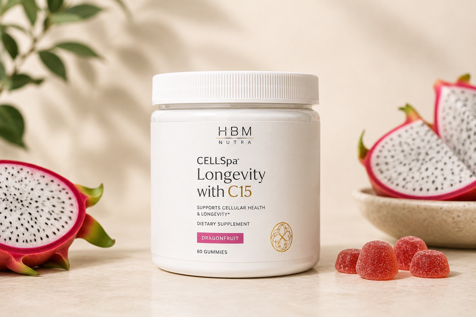 Pentadecanoic Acid (C15) Longevity Gummies jar