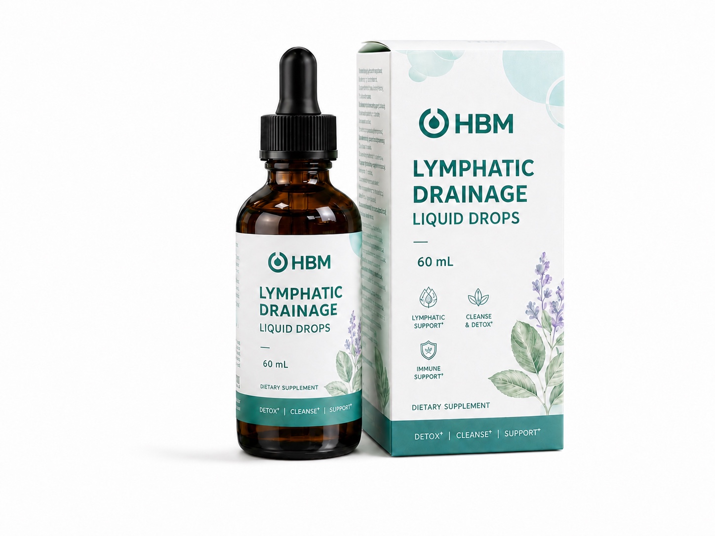 Lymphatic Drainage Drops bottle and carton