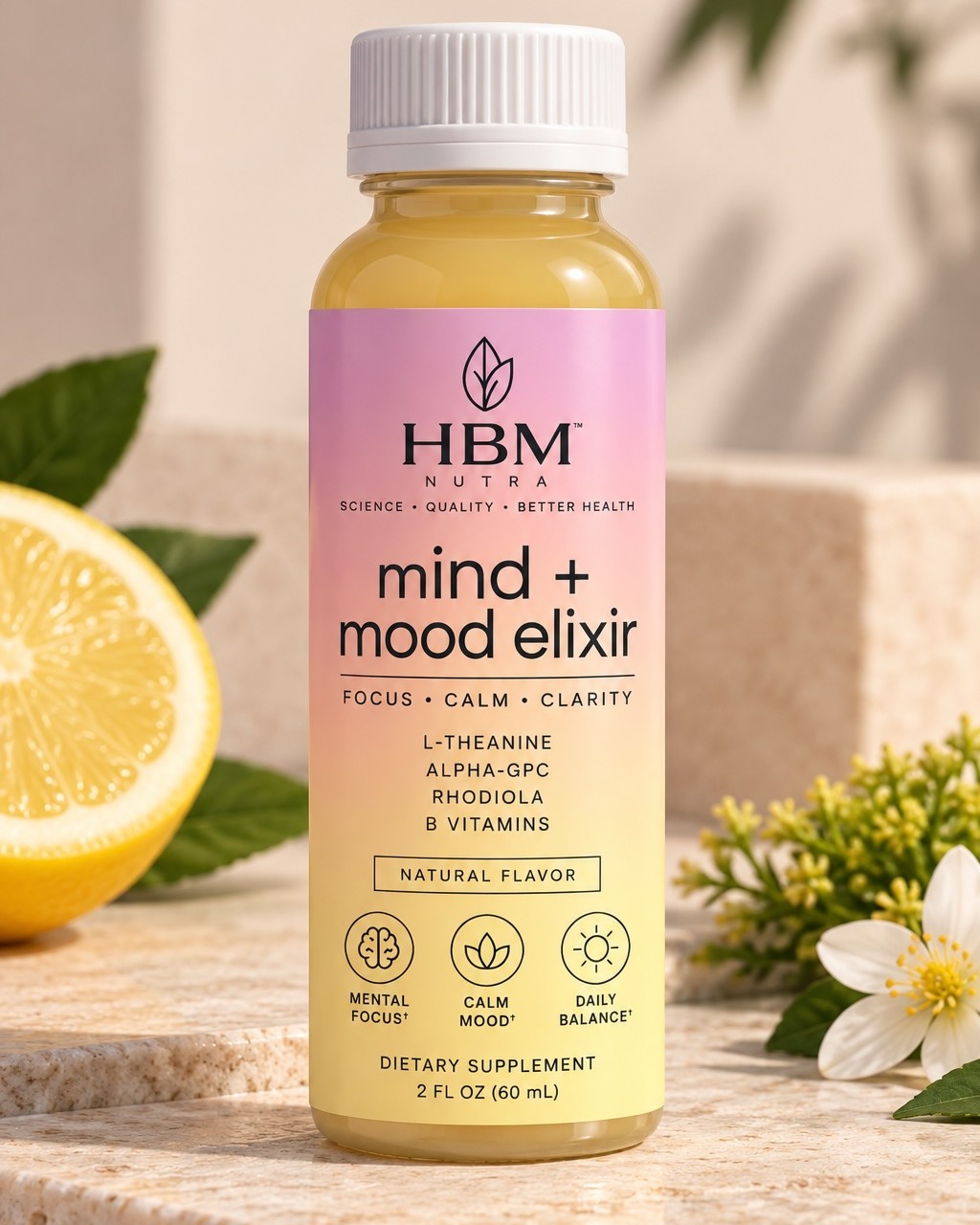 Mind and Mood Elixir shot bottle