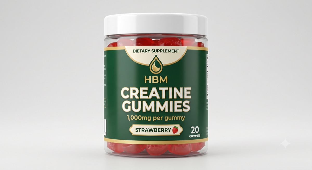 Creatine Gummies &mdash; 1,000mg per gummy &mdash; Strawberry (Sugar)